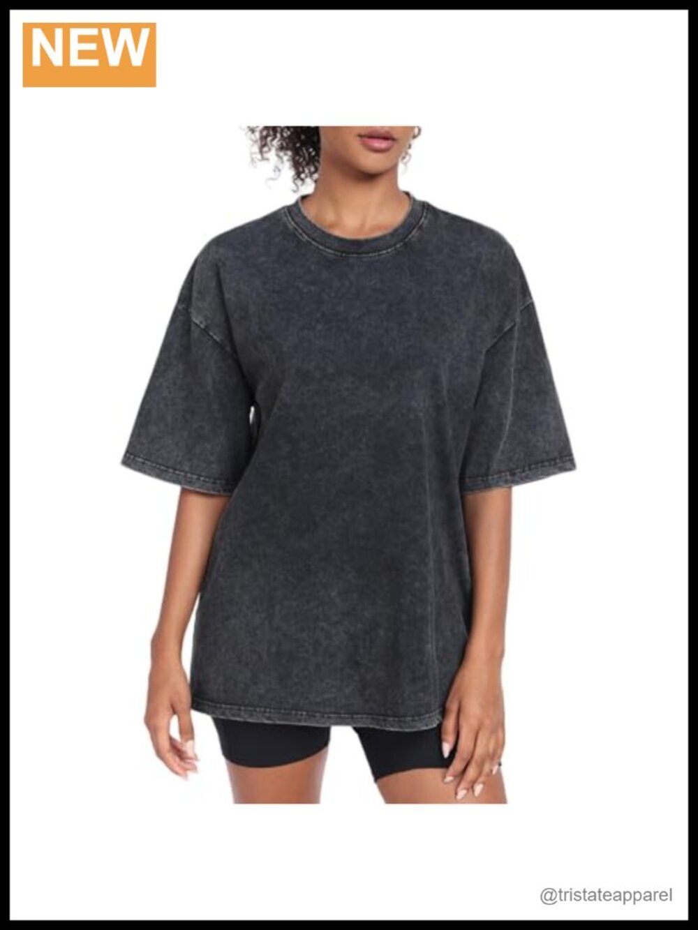 Washed Vintage Oversized T-Shirt Baggy Workout Tops Short Sleeve Cotton Tshirts
